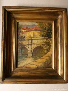 Arte: PAISAJE AL OLEO DE GRAN CALIDAD . SIGLO XIX . ROGAMOS LEER BIEN LAS CONDICIONES ANTES DE PUJAR.